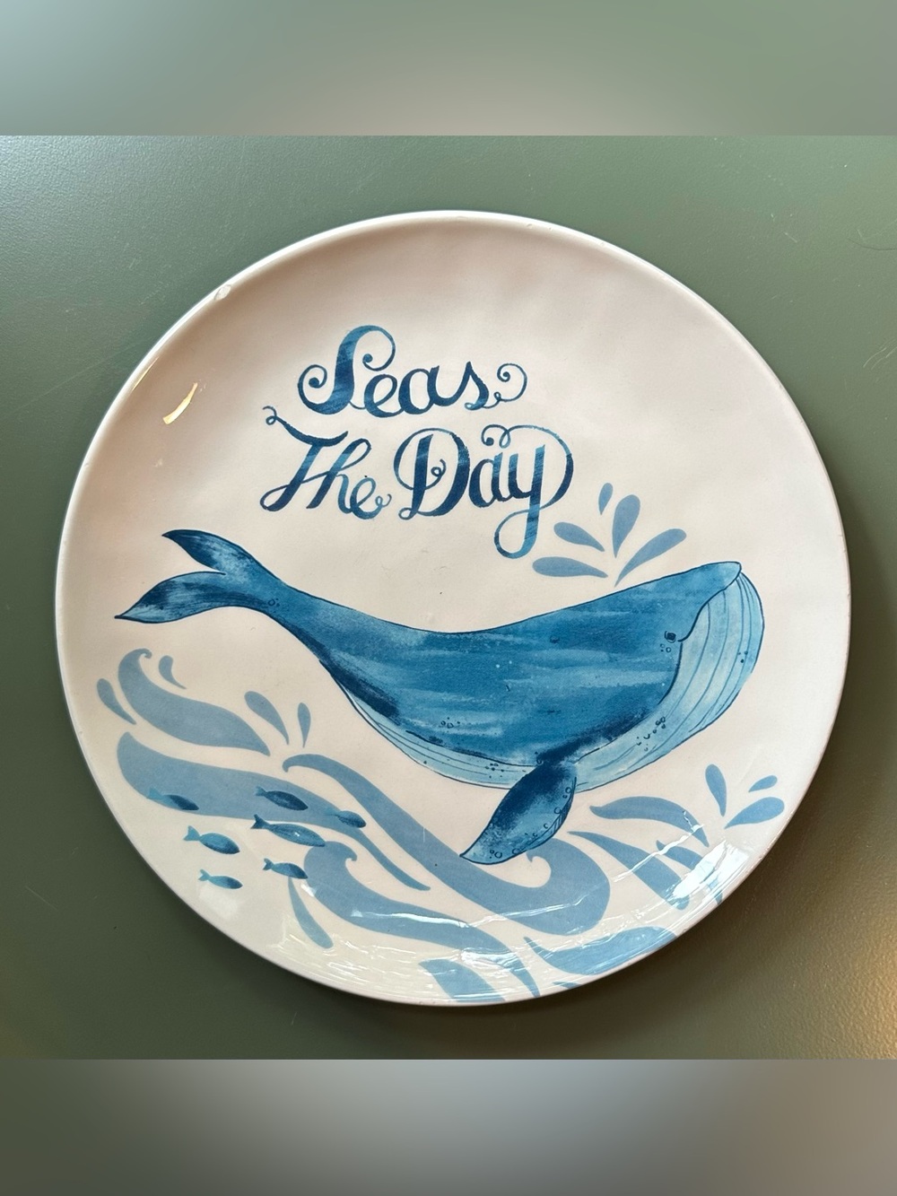 Pier 1 • ceramic whale plate • perfect for kids